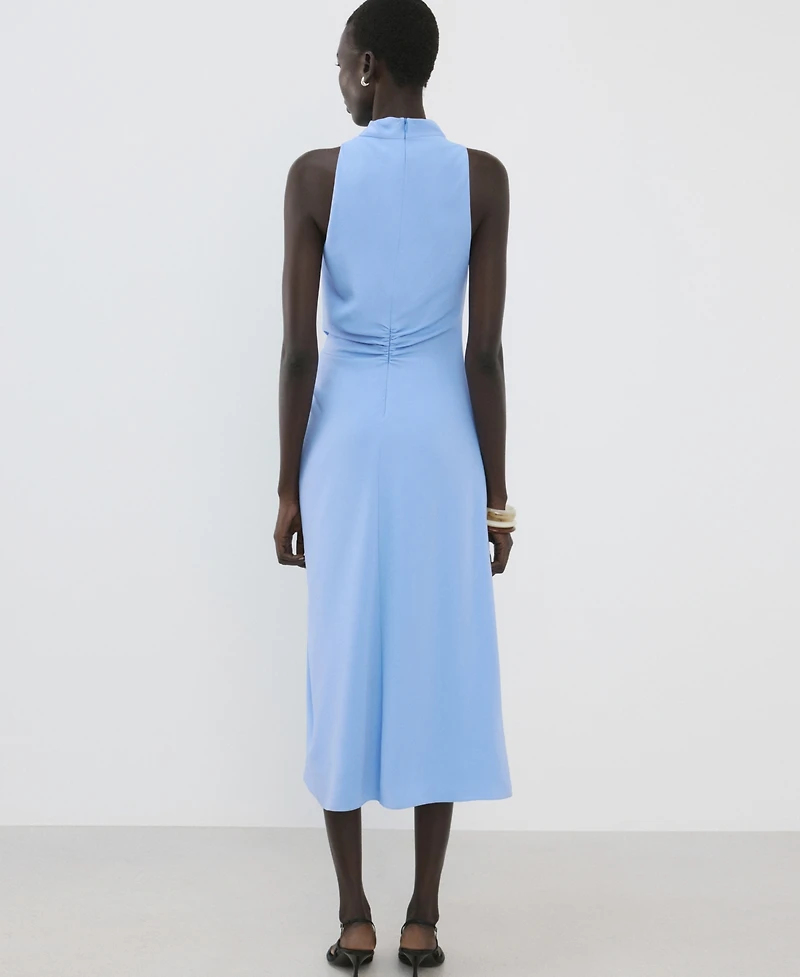 Mango Women's Ruched Midi Dress