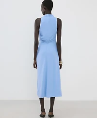 Mango Women's Ruched Midi Dress
