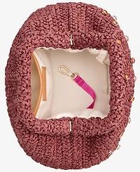 On 34th Crochet Raffia Shoulder Bag, Macy's Exclusive