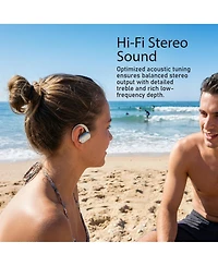 Quiksilver Open Ear Wireless Earbuds with Smart Digital Display and Over Hooks