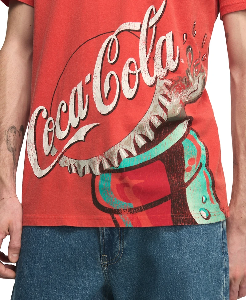 Lucky Brand Men's Coke Bottle Cap Crewneck T-Shirt