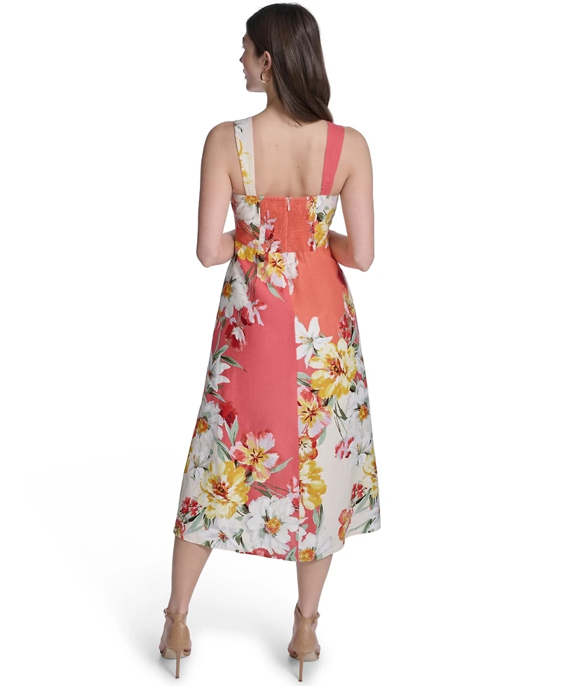 Vince Camuto Women's Sleeveless V-Neck Midi Dress
