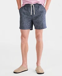 Sun + Stone Men's Linen Blend 6" Pull-On Shorts, Macy's Exclusive