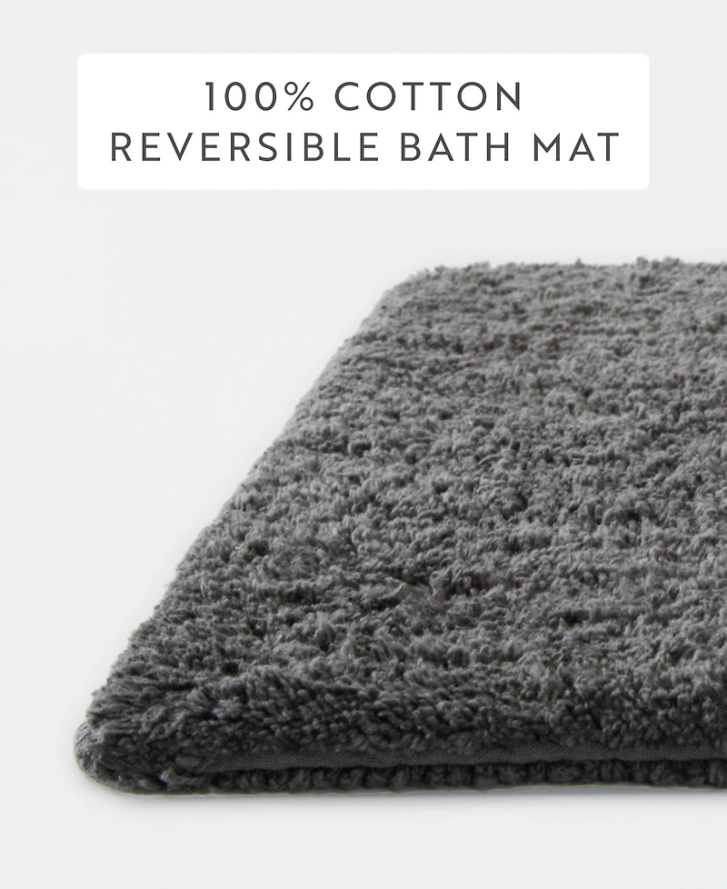 ienjoy Home Reversible Cotton Bath Mat, 34" x 21"