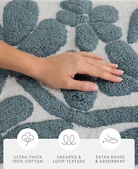 ienjoy Home Floral Cotton Bath Mat