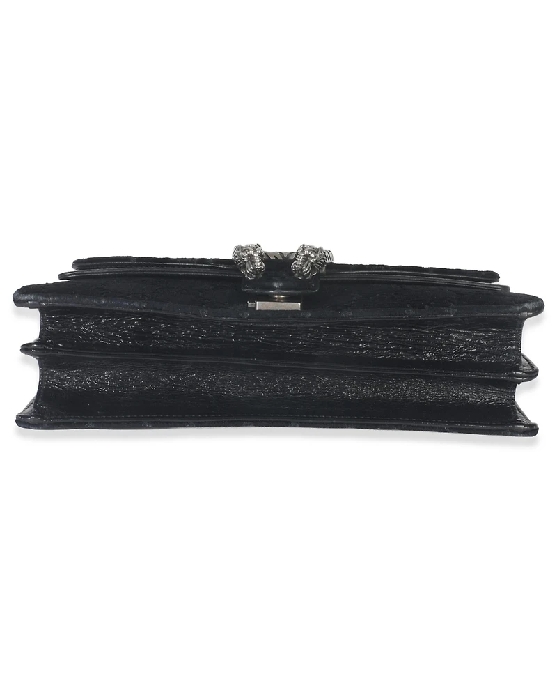 Pre-Owned Gucci Black Gg Embossed Velvet Small Dionysus Chain Bag