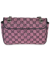Pre-Owned Gucci Pink Gg Matelasse Diagonal Canvas Small Gg Marmont Shoulder Bag