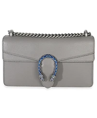 Pre-Owned Gucci Dusty Grey Pebbled Calfskin Small Dionysus Shoulder Bag