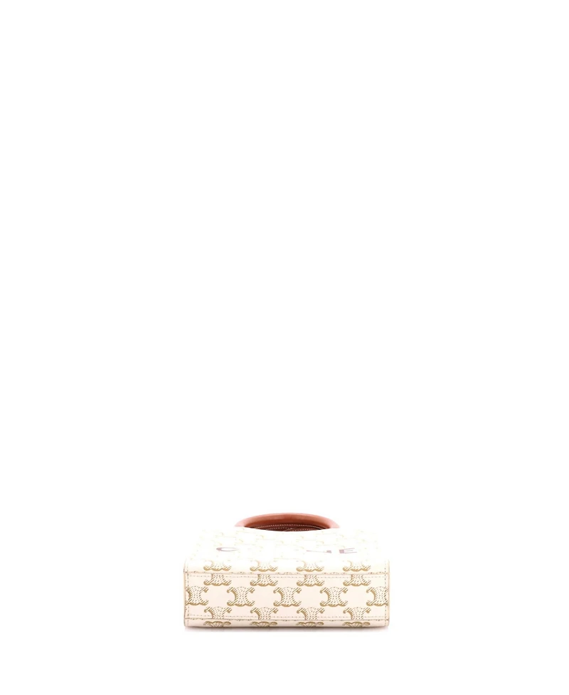 Pre-Owned Celine Mini Vertical Cabas Tote Triomphe Coated Canvas