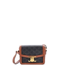 Pre-Owned Celine Teen Triomphe Shoulder Bag Triomphe Coated Canvas
