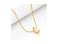 Rivka Friedman 18K Gold Plated Pear Cubic Zirconia Pendant Necklace