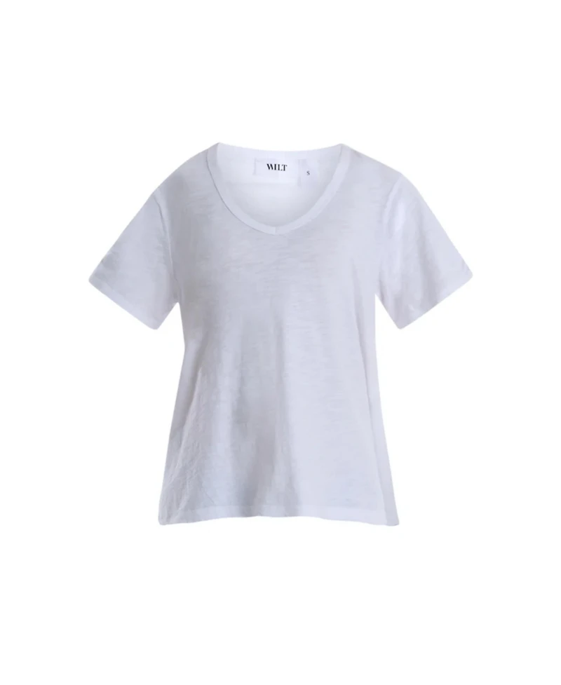 Wilt Women's Clothing Ruched Sleeve Tee