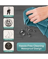 Sorbus 3/8-Inch Thick 96 Sq. Ft. Wood Grain Floor Foam Eva Interlocking Mats Tiles w/ Borders - for Home, Playroom, Basement, Trade Show