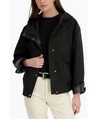 Tahari Women's Hooded Softshell Bomber Leone
