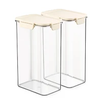 Sorbus Pack 3000ml/105.82oz Clear Stackable Airtight Food Storage Containers for Pantry, Rice, Pasta