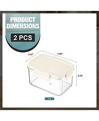 Sorbus Two Pack Airtight Food Storage Container – Clear Stackable Canister for Pantry, Rice, Pasta, Cereal and Snacks