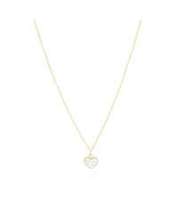 The Lovery Mini Mother of Pearl Single Heart Necklace 14K Gold