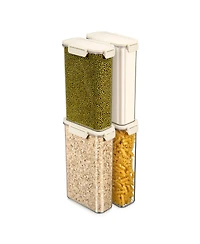 Sorbus Pack Airtight Food Storage Containers – Clear Stackable Canisters for Pantry, Rice, Pasta