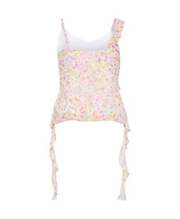 City Chic Women's Plus Waverly Frill Print Top