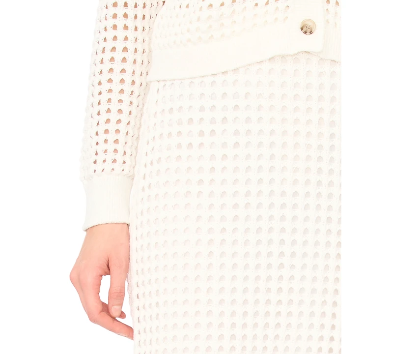 CeCe Women's Mesh Pencil Midi Skirt