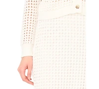 CeCe Women's Mesh Pencil Midi Skirt