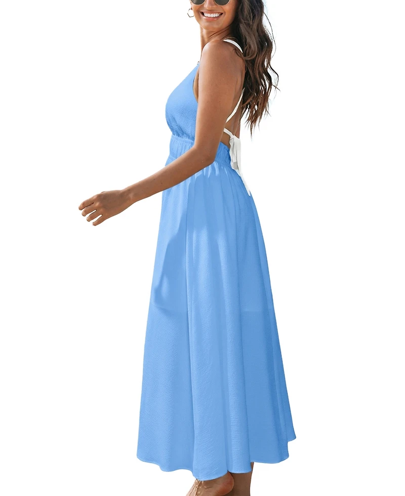 Cupshe Women's Glow Figure White Maxi Beach Dress