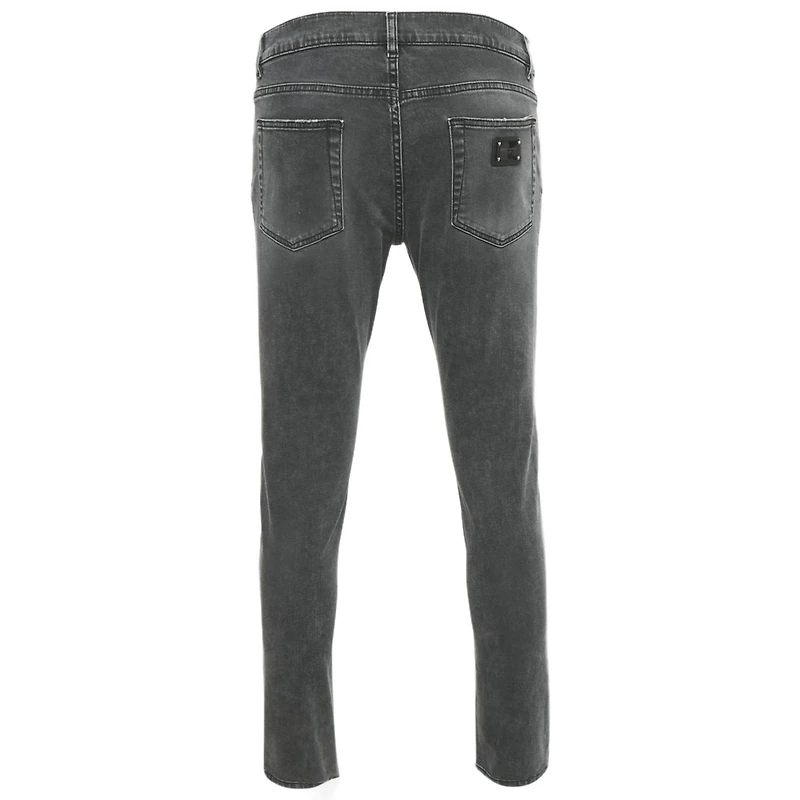 Pre-Owned Dolce & Gabbana Men's Faded Denim Slim Fit Jeans