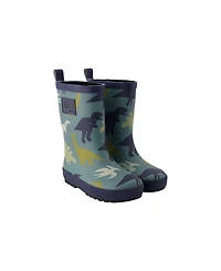 Deux par Deux Little Boys Rain Boots in Dinosaur Print