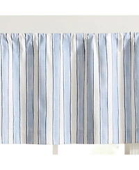 Ellis Curtain Saratoga Stripe 100% Cotton Tailored Rod Pocket Valance 50" x 16