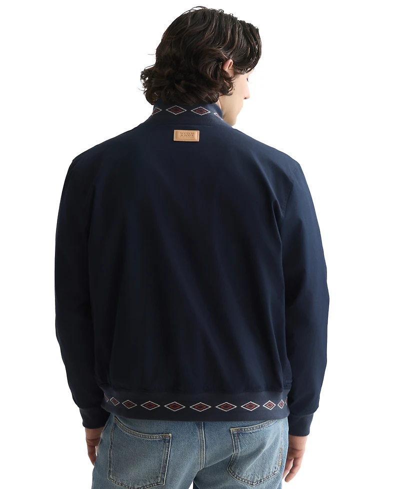 Scotch & Soda Men's Long-Sleeve Regular-Fit Printed Cotton Jacket