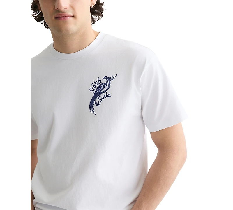Scotch & Soda Men's Round-Neck Short-Sleeve Cotton T-Shirt