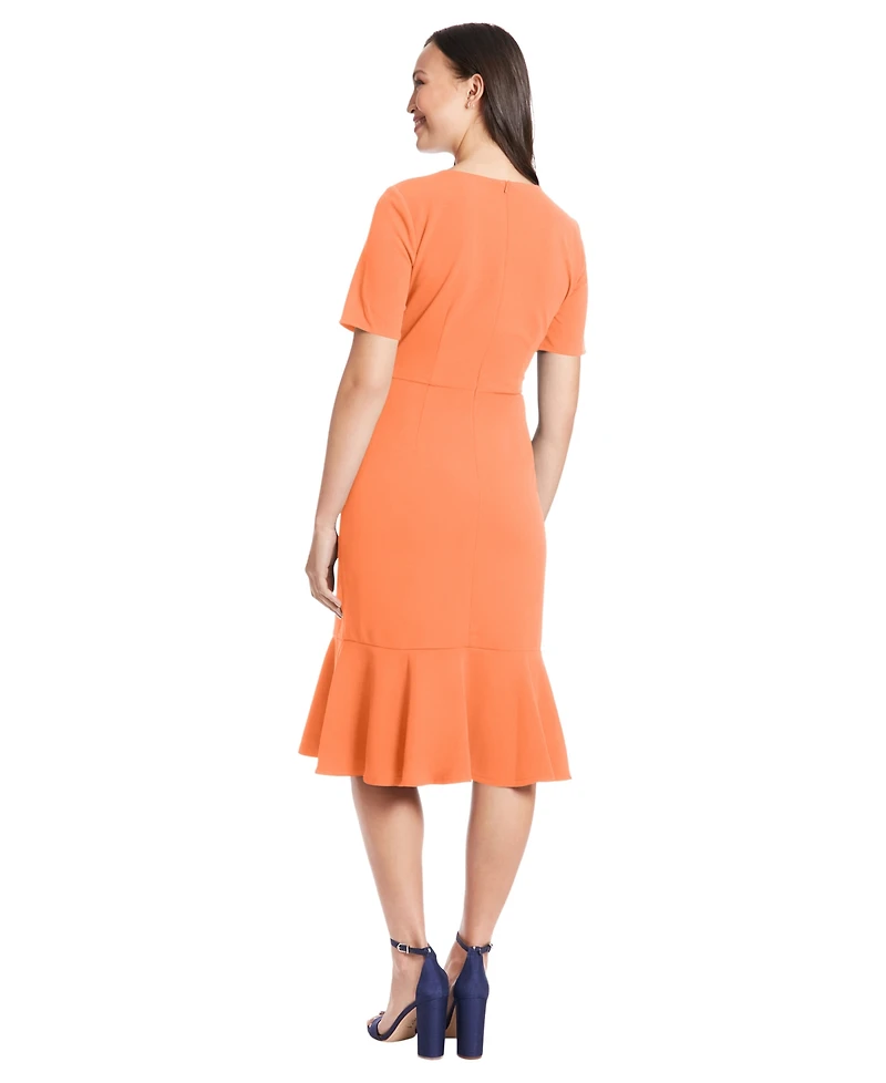 London Times Petite Twisted Sheath Dress
