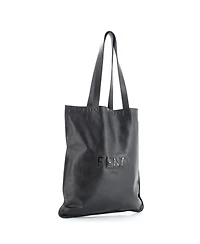 Pre-Owned Fendi Tall Pack Flat Shopper Tote Leather