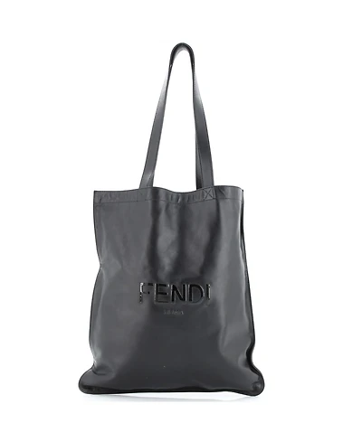 Pre-Owned Fendi Tall Pack Flat Shopper Tote Leather