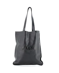 Pre-Owned Fendi Tall Pack Flat Shopper Tote Leather