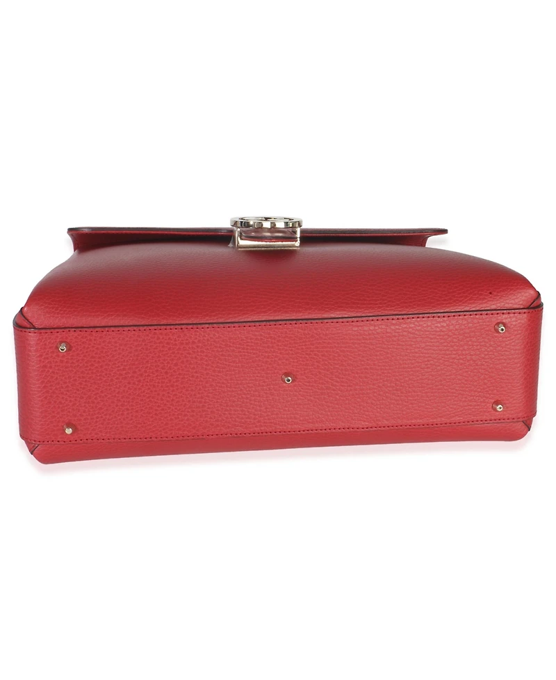 Pre-Owned Gucci Red Dollar Calfskin Medium Interlocking G Top Handle Bag