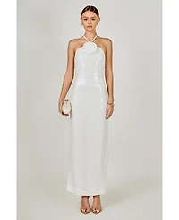 endless Rose Women's Haltered Sequins Maxi Dress