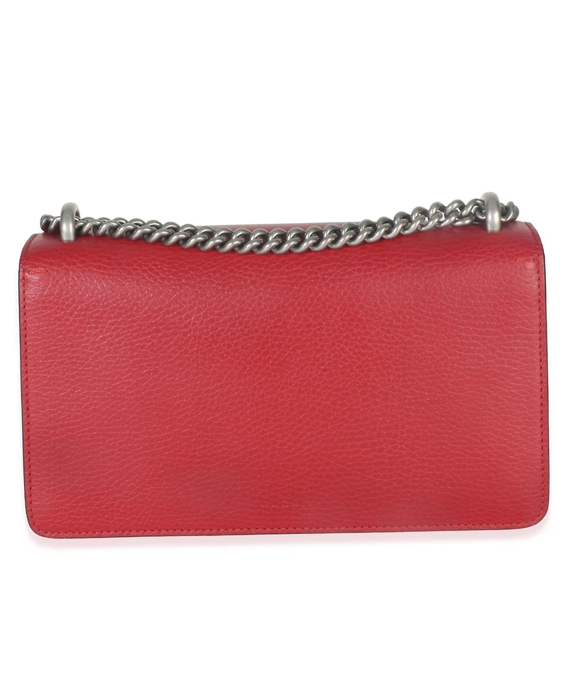 Pre-Owned Gucci Red Pebbled Calfskin Small Dionysus Shoulder Bag