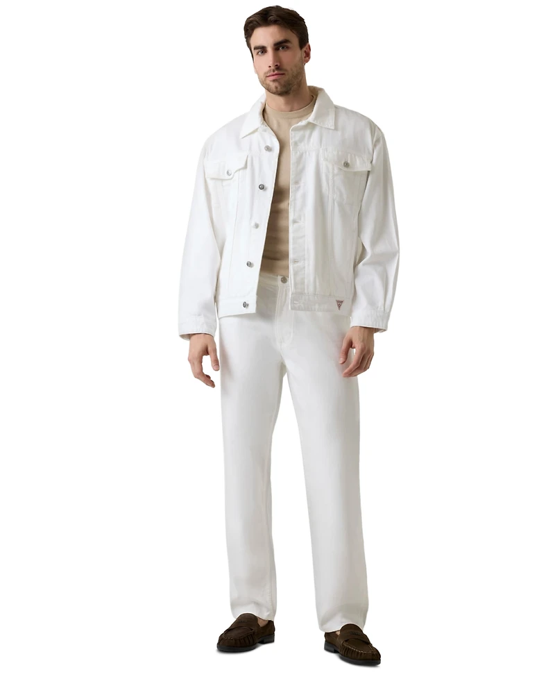 Guess Men's Regular-Fit Spread Collar Trucker Jacket