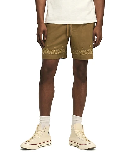 Lucky Brand Men's Eyelet Bandana Casual Shorts