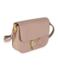Pre-Owned Prada Cipria Saffiano Lux Embleme Flap Shoulder Bag