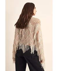 Nasty Gal Women's Embellished Tassel Zig Zag Jacket