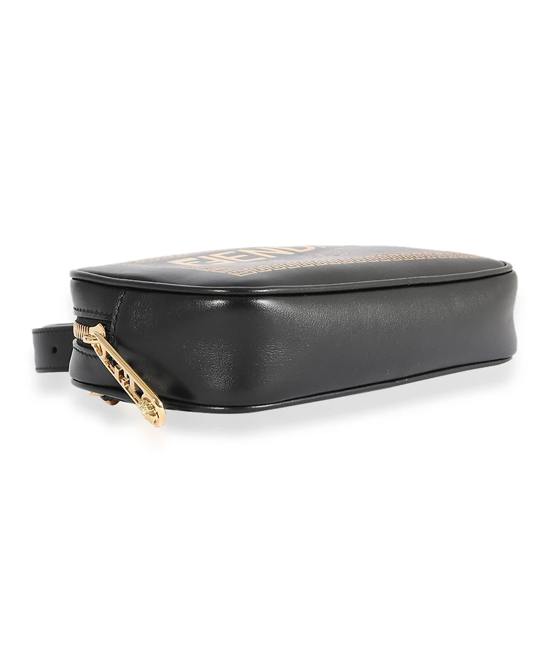Pre-Owned Fendi x Versace Fendace Black Logo Print Camera Case
