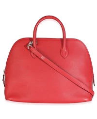 Pre-Owned HERMES Rouge Pivoine Evercolor 1923 Bolide 30 Phw