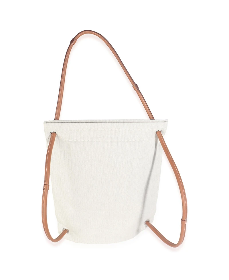 Pre-Owned HERMES Gold Swift Craie Maline Grooming Bag