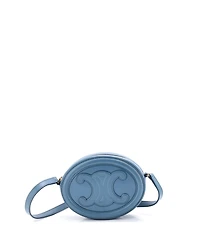 Pre-Owned Celine Mini Triomphe Oval Crossbody Bag Leather