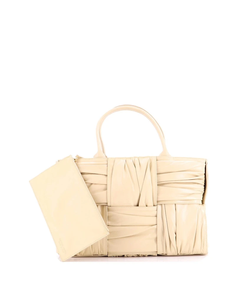 Pre-Owned Bottega Veneta Medium Arco Tote Maxi Intrecciato Plisse Leather