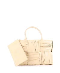 Pre-Owned Bottega Veneta Medium Arco Tote Maxi Intrecciato Plisse Leather