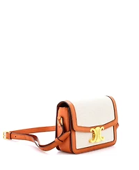 Pre-Owned Celine Teen Triomphe Shoulder Bag Canvas with Leather