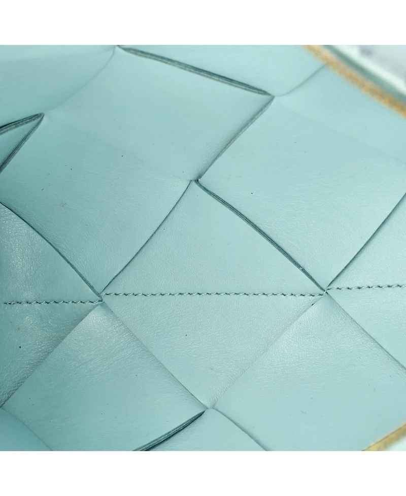 Pre-Owned Bottega Veneta Small Cassette Camera Crossbody Bag Maxi Intrecciato Leather